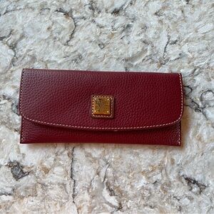 Dooney & Bourke Cranberry Leather Clutch
